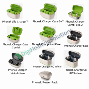 Phonak hearing aid chargers lineup